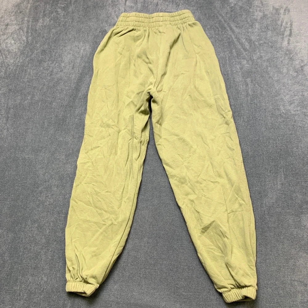 Nike Sweatpants Womens Medium Green Fleece Lined Gym Training Drawstring Waist